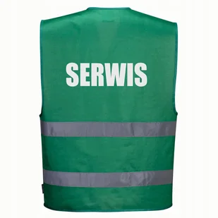 Kamizelka odblaskowa F474 PORTWEST L/XL -zielona nadruk SERWIS - Odzież robocza - miniaturka - grafika 1
