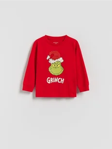 Reserved - Longsleeve Grinch - czerwony - Bluzy i sweterki niemowlęce - miniaturka - grafika 1