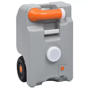 vidaXL Turystyczny pojemnik na wodę na kółkach 25 L szary - Kuchnia turystyczne i akcesoria - miniaturka - grafika 2