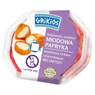 Grikios Miodowa papryka wypełniona serkiem śmietankowym bez laktozy 200 g - Woda - miniaturka - grafika 1
