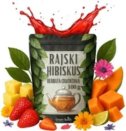Herbata - Rajski hibiskus 100 g - herbata owocowa z ananasem papają, mango i truskawką - miniaturka - grafika 1