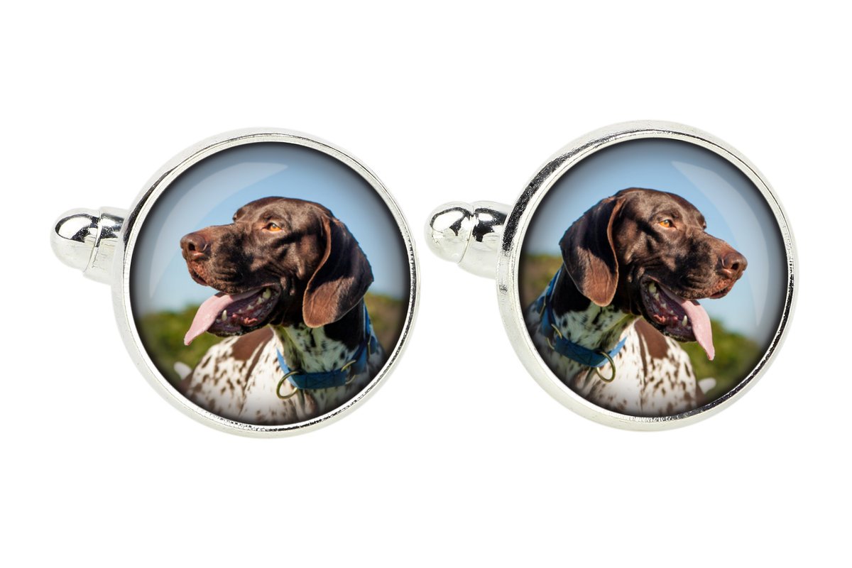 Pointer - spinki do mankietów, ozdoba koszuli, zawieszka do koszuli marki Art-Dog