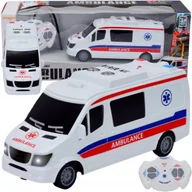 Zabawki zdalnie sterowane - AUTO AMBULANS SAMOCHÓD ZDALNIE STEROWANY PILOT RC NA BATERIE POGOTOWIE - miniaturka - grafika 1