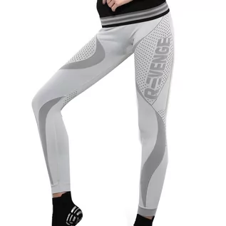 Spodnie sportowe damskie - Legginsy techniczne damskie Bieganie termoaktywne i oddychające, Szary - grafika 1
