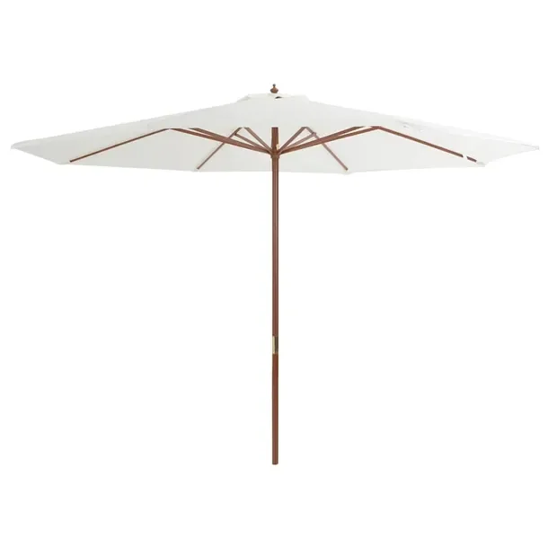 Parasol ogrodowy UV z podwójnym systemem naciągu, 350x240 cm, piaskowa bi