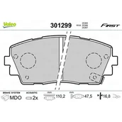 Klocki hamulcowe - Klocki hamulcowe - komplet VALEO 301299 - miniaturka - grafika 1