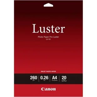 Canon LU-101 A 4 Papier fotograficzny Pro Luster 260 g, 20 Blatt 6211B006 - Papier do drukarek - miniaturka - grafika 1