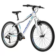 Rowery - Rower górski MTB KROSS Lea 1.1 D13 26 cali damski Biało-niebieski - miniaturka - grafika 1