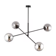 Lampy sufitowe - Emibig LINEAR 4 BLACK/GRAFIT 1167/4 lampa sufitowa żyrandol nowoczesny klosze 1167/4 - miniaturka - grafika 1