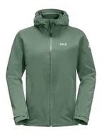 Kurtki i kamizelki sportowe damskie - Jack Wolfskin Kurtka przeciwdeszczowa w kolorze khaki - miniaturka - grafika 1