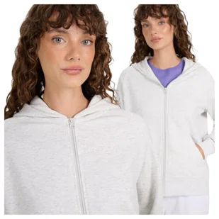 Bluza dresowa rozpinana z kapturem damska 4F 4FWMM00TSWSF1763-27M Szary Roz. XS - Bluzy damskie - miniaturka - grafika 1