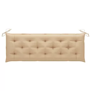 vidaXL vidaXL Poduszka na ławkę ogrodową, beżowa, 150x50x7 cm, tkanina - Poduszki na krzesła - miniaturka - grafika 1
