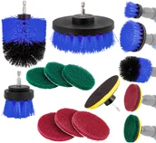 Akcesoria do elektronarzędzi - Szczotki czyszczące na wkrętarkę lub wiertarkę zestaw 10 el GEKO - miniaturka - grafika 1