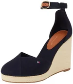 Espadryle damskie - TOMMY HILFIGER Damska flaga HIGH WEDGE ESPAD ZAMKNIĘTE NOŻE Espadryle, NIEBIESKA (Space Blue), 36,5 UK, Niebieski kosmiczny niebieski, 40 EU - miniaturka - grafika 1