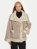 Płaszcze damskie - Fracomina Futro FR24WC4002O44501 Szary Regular Fit - miniaturka - grafika 1