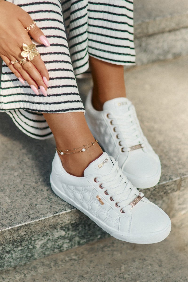 Trampki Damskie Z Eko Skóry Big Star RR274322 Białe-39