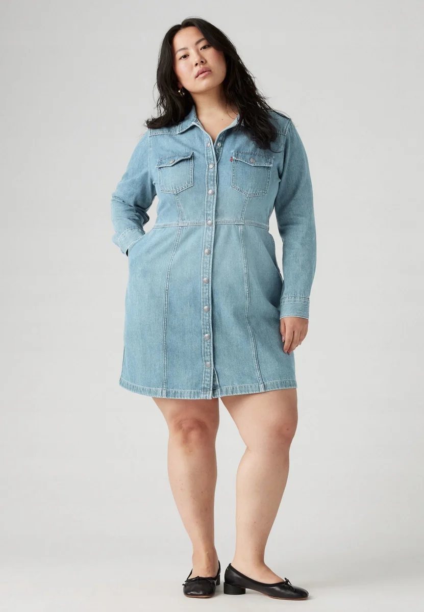 LEVI'S JEANSOWA SUKIENKA MINI Z KIESZENIAMI I GUZIKAMI 46-48 12GA
