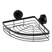 Półki łazienkowe - Półka łazienkowa narożna, czarna - miniaturka - grafika 1