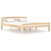 Łóżka - vidaXL Lumarko Rama łóżka z litego drewna sosnowego, 160 x 200 cm 322065 - miniaturka - grafika 1