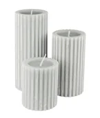 Świece - Świeca modern walec szary S 80/100 - miniaturka - grafika 1