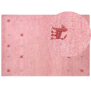 Dywany - Dywan wełniany 160x230 cm różowy YULAFI - miniaturka - grafika 1