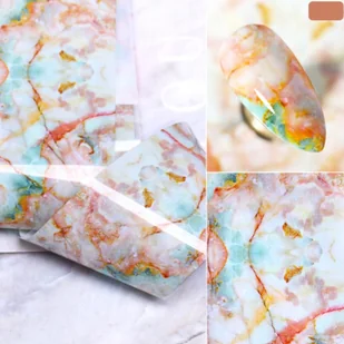 F86 - FOLIA TRANSFEROWA 10cmx4cm - OLIWKOWY MARMUR - Sztuczne paznokcie i akcesoria F86 - FOLIA TRANSFEROWA 10cmx4cm - OLIWKOWY MARMUR - Sztuczne paznokcie i akcesoria - miniaturka - grafika 2