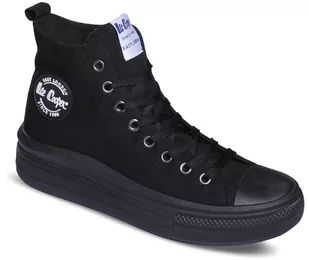 Lee Cooper, Trampki damskie MID, LCW-23-44-1628L, Czarne, Rozmiar 37 - Trampki damskie - miniaturka - grafika 1