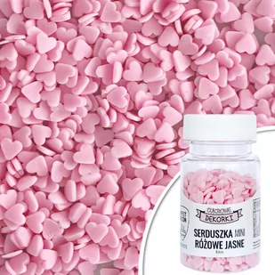 Posypka cukrowa SERDUSZKA RÓŻOWE mini 6 mm Sweet Decor, 30 g - Dodatki do ciast w proszku - miniaturka - grafika 1
