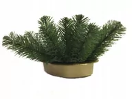 Sztuczne kwiaty - Podkład pod stroik na cmentarz zielony łódka 25 cm - miniaturka - grafika 1