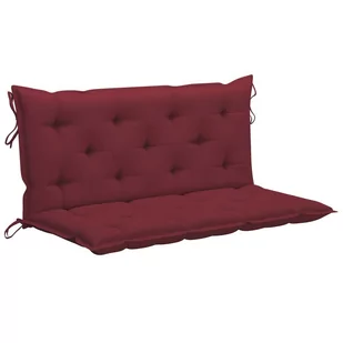 vidaXL Poduszka na huśtawkę, winna czerwień, 120 cm, tkanina - Poduszki ogrodowe - miniaturka - grafika 1