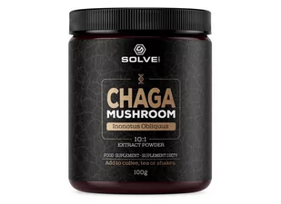 CHAGA (błyskoporek podkorowy) 10:1 MUSHROOM POWDER 100g SOLVE LABS - Układ nerwowy - miniaturka - grafika 1