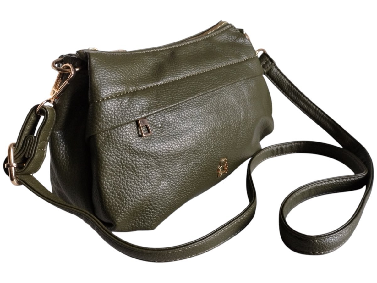 Torebka Damska, Miejska Stylowa Mała Listonoszka na Ramię, Kolor Zielony