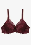 Biustonosze - Ciemnofioletowy Koronkowy Biustonosz Tonavia - miniaturka - grafika 1