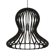 Lampy sufitowe - Salonowa lampa wisząca Octo 5020 Amplex kapelusz nad stół drewniana czarna - miniaturka - grafika 1