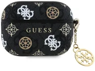 Akcesoria do słuchawek - Guess PU 4G Peony Charm Case for AirPods Pro Black standard - miniaturka - grafika 1