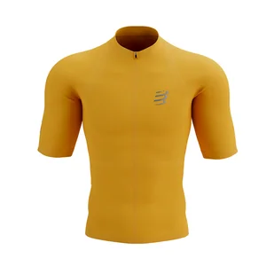 COMPRESSPORT Koszulka do biegania TRAIL RACING POSTURAL SS TOP saffron - Koszulki sportowe męskie - miniaturka - grafika 1