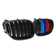 Nerki - Błyszcząca czarna przednia maska Nerka Double Line Grill Mesh Sportowe grille wyścigowe do - E60 E61 5 Series - miniaturka - grafika 1