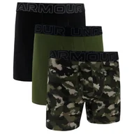 Majtki męskie - Męskie bokserki Under Armour UA Performance Cotton - Novelity 6in 3PK Rozmiar: XXL / Kolor: zielony - miniaturka - grafika 1