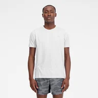 Koszulki męskie - Koszulka męska New Balance MT11205WT  biała - miniaturka - grafika 1