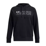 Bluzy sportowe damskie - Bluza damska Under Armour Rival Fleece Wordmark Hoodie - miniaturka - grafika 1