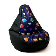 Fotele i pufy dla dzieci - Pufa worek GO GIFT Gruszka Kosmos L 105 x 80 cm - miniaturka - grafika 1
