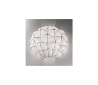 Lampy ścienne - SIRU - Kinkiet POUFF 1xE27/60W/230V chrom/biały szkło weneckie - miniaturka - grafika 1