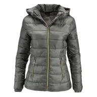 Kurtki damskie - Kurtka damska Champion Hooded pikowana khaki-S - miniaturka - grafika 1