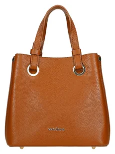 Wojas Skórzana torebka w kolorze jasnobrązowym - 25 x 23 x 12 cm - Torebki damskie - miniaturka - grafika 1