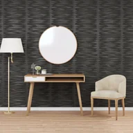 Dekoracje domu - vidaXL Panele ścienne, 48 szt., czarne, 50x50 cm, EPS, 12 m², kamień - miniaturka - grafika 1