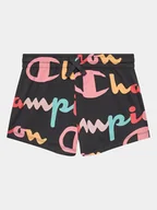 Spodenki damskie - Champion Szorty sportowe 404616 Czarny Regular Fit - miniaturka - grafika 1