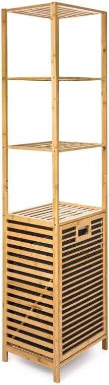 G21 30 l kosz na pranie z półkami, bambusowy