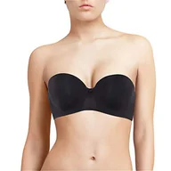 Biustonosze - Chantelle Essential Bandeau biustonosz z koszulką, niewidoczna bielizna dla kobiet, czarny, 90D - miniaturka - grafika 1