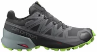 Buty trekkingowe męskie - Salomon Buty Speedcross 5 Gore-tex Black / Quiet Shade / Green 414614 - miniaturka - grafika 1