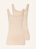 Koszulki i topy damskie - Schiesser Topy Modal Essentials, 2 Szt. beige - miniaturka - grafika 1